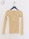 BASERANGE ribbed cotton long-sleeved top T-shirt TTPAL series collection France BAS-TTPAL-RB-SP25-HEN YELLOW TTPAL-RB-000
